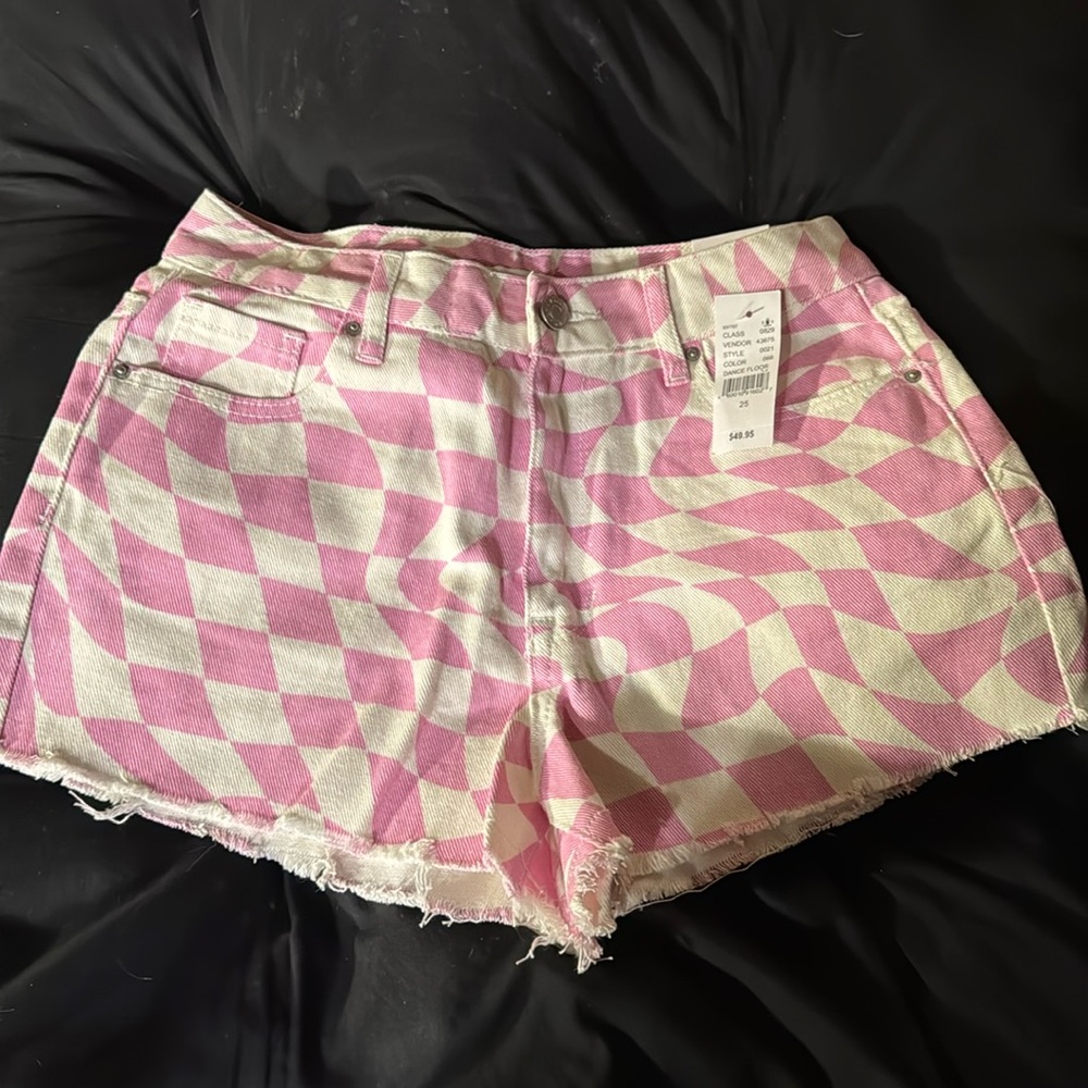 Pacsun jean shorts size 25 nwt pink cream